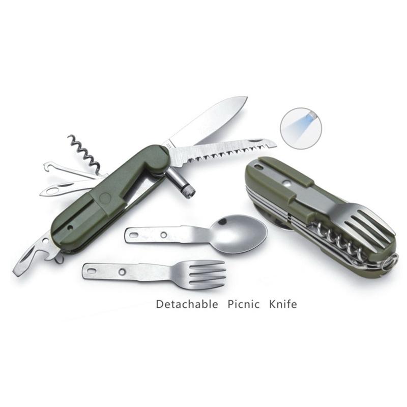 Multifunction Stainless Steel Knife With LED Light