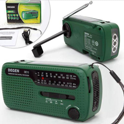Crank Dynamo Solar Emergency Radio